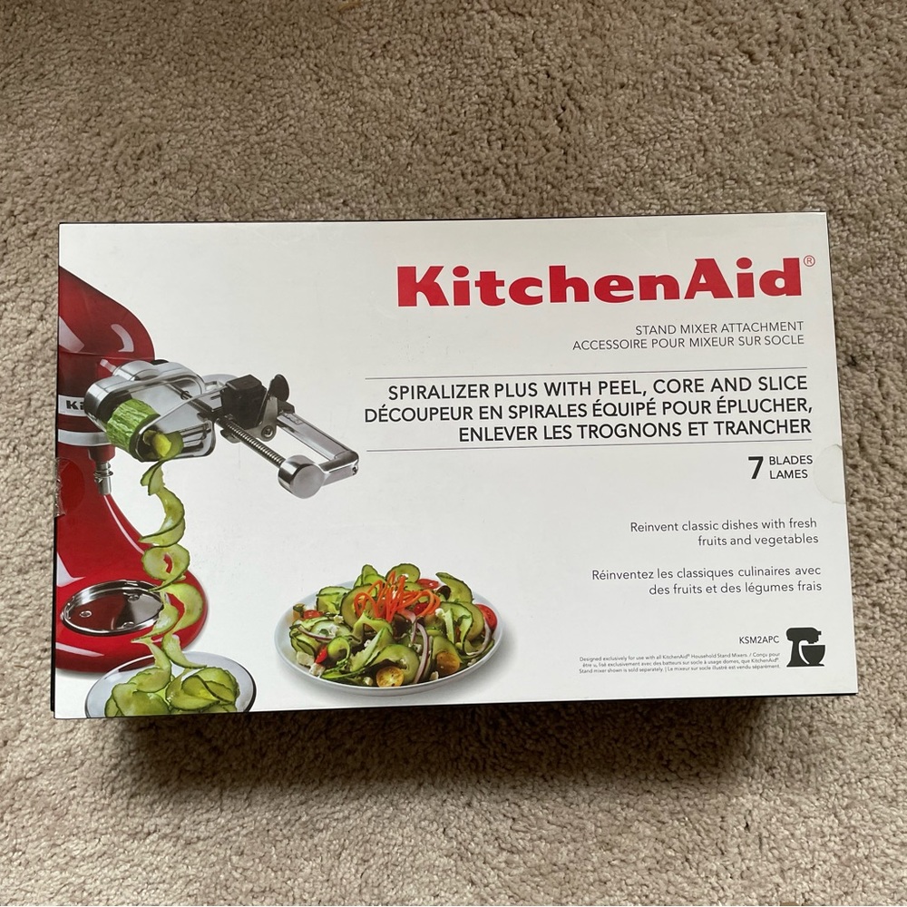 KitchenAid Spiralizer 7 Blade Attachment New in Box